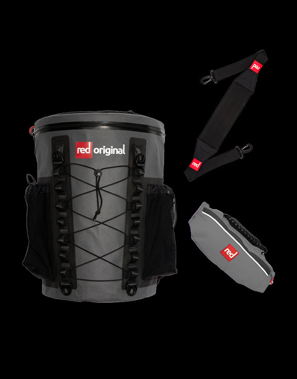 SUP Essentials Bundle: Airbelt PFD (Grey), Deck Bag & Shoulder Carry Strap