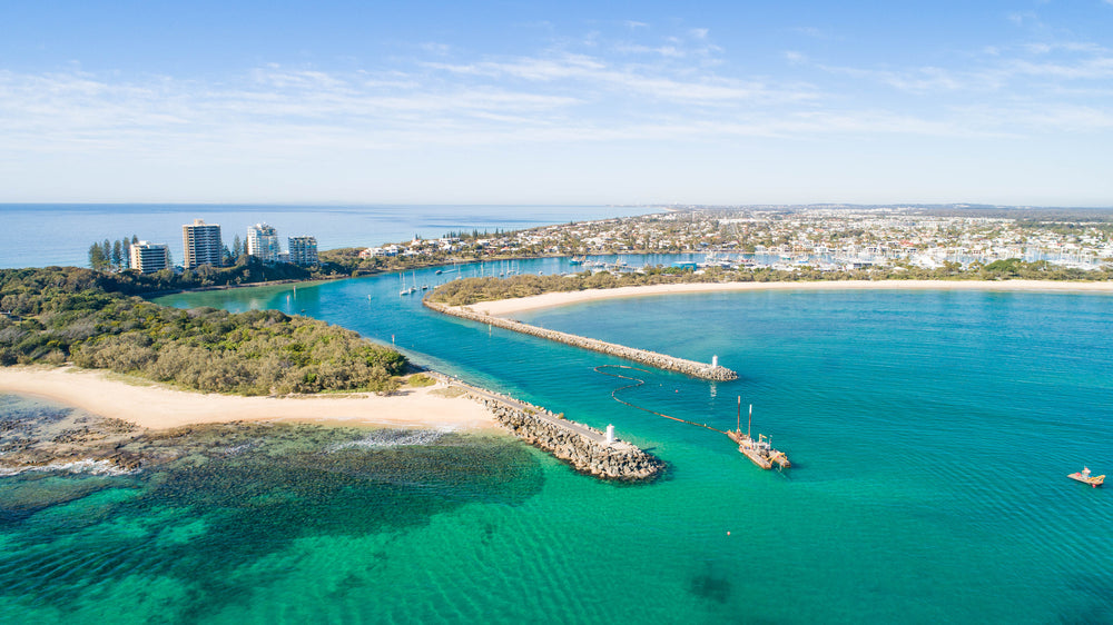 aerial image of the sunshine coast