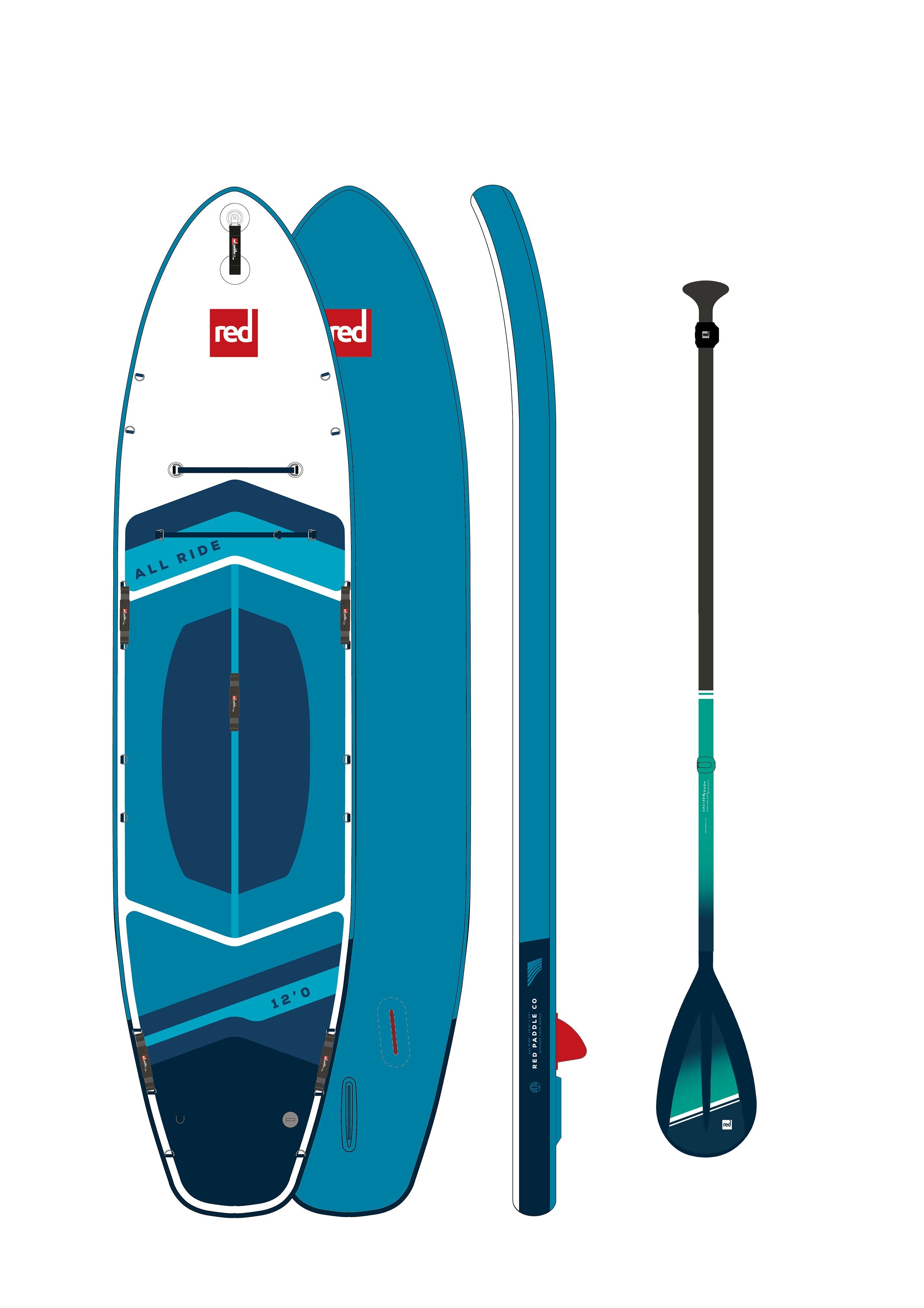 12'0" All Ride MSL Inflatable Paddle Board Package