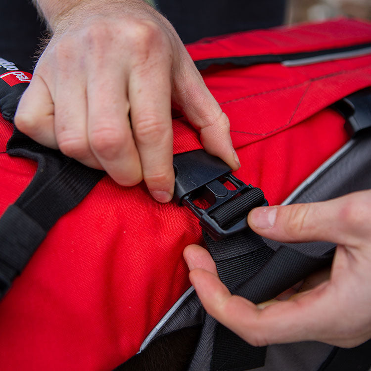 Dog Buoyancy Aid Red/Grey