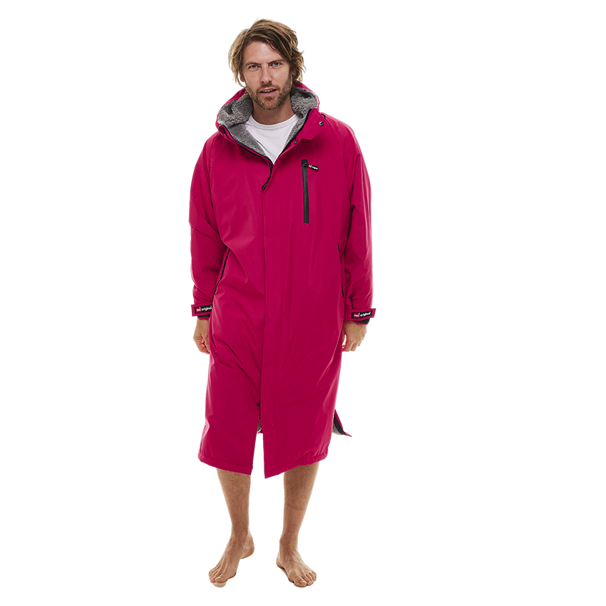 Men's Long Sleeve Pro Change Robe EVO - Fuchsia