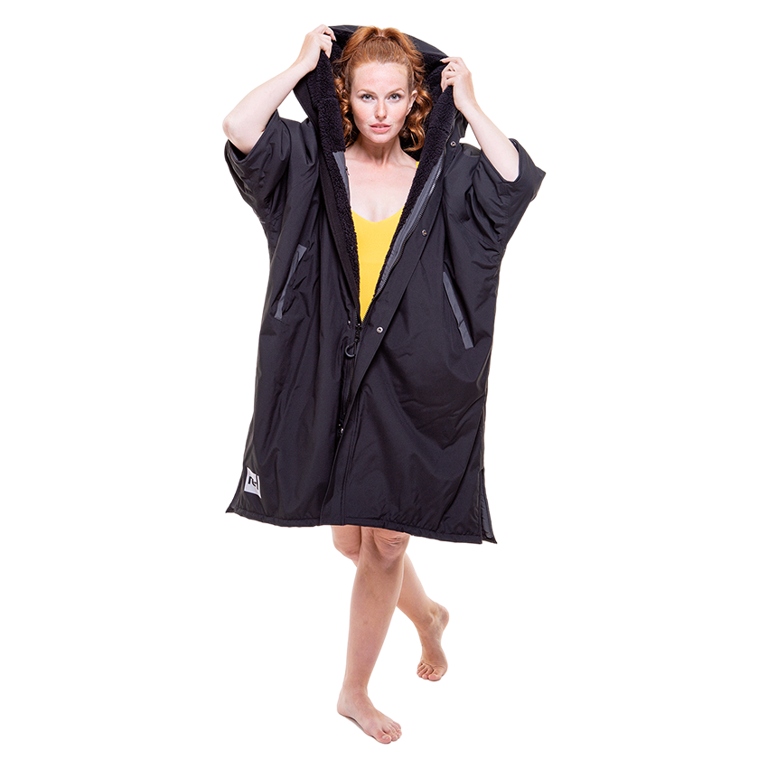 Women's Short Sleeve Pro Change Robe EVO - Stealth Black