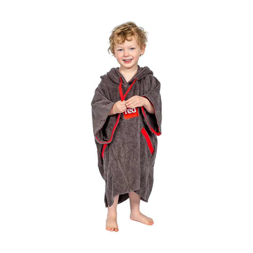 Kids Towelling Change Robe - Grey