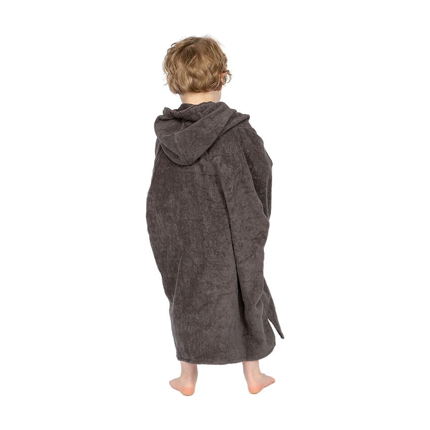 Kids Towelling Change Robe - Grey