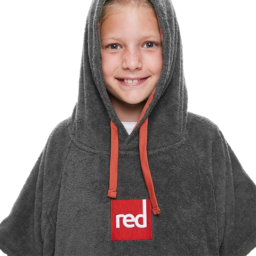 Kids Towelling Change Robe - Grey