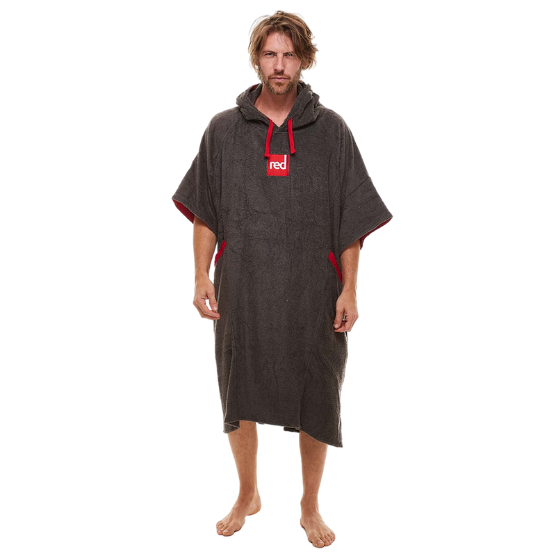 Men's Adult Hooded Towel Robe - Grey