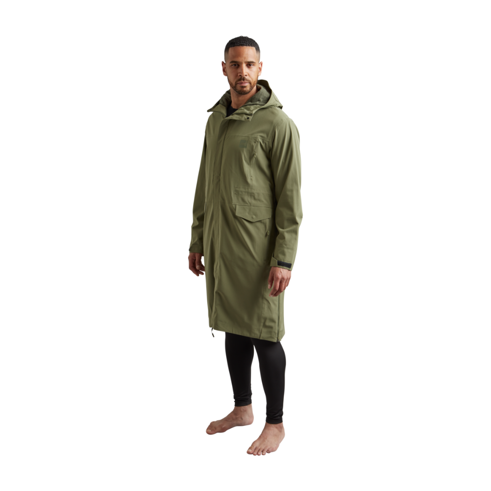 Big Robe Jacket Men's Pursuit Waterproof Lightweight Changing Robe Jacket-Olive Green ...