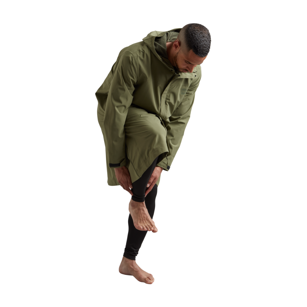 Men's Pursuit Waterproof Lightweight Changing Robe Jacket - Olive Green