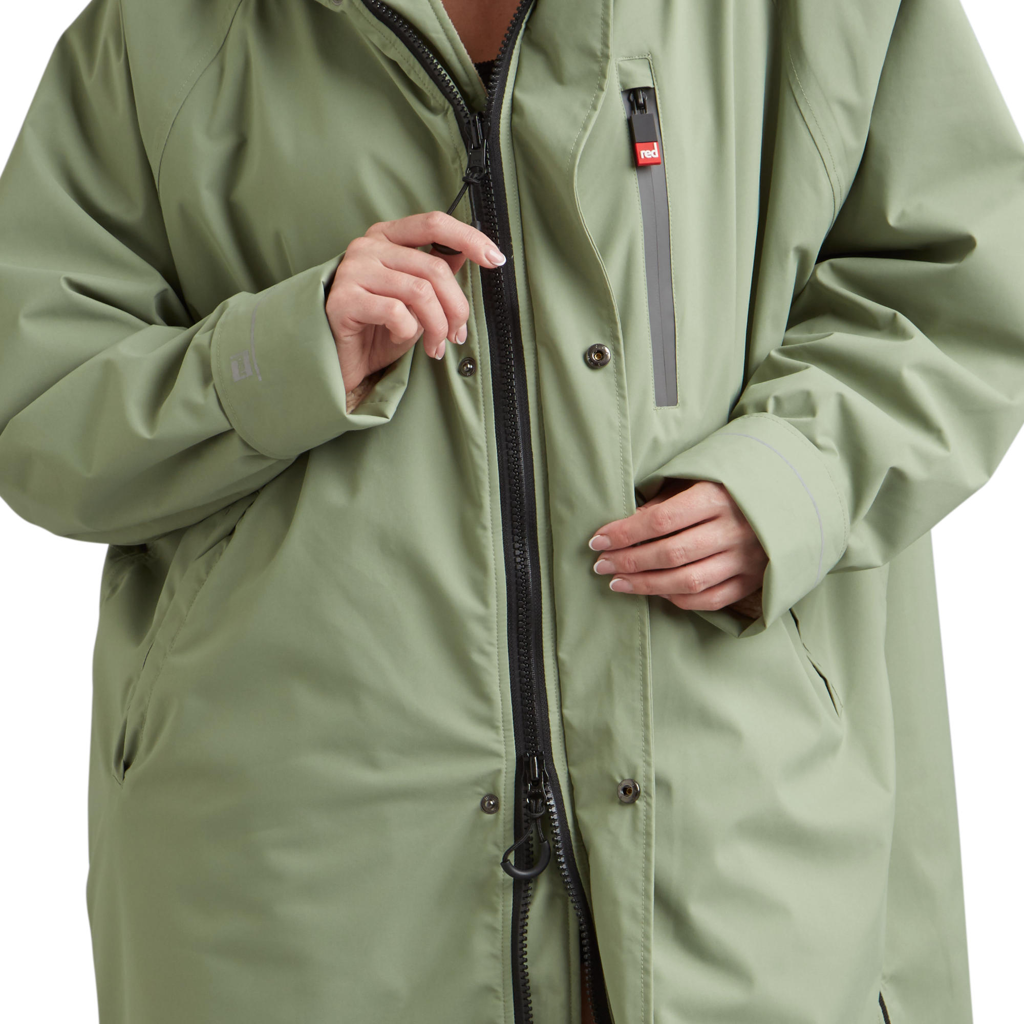 Women's Long Sleeve Waterproof Dry Changing Robe Alter Evo - Sage Green