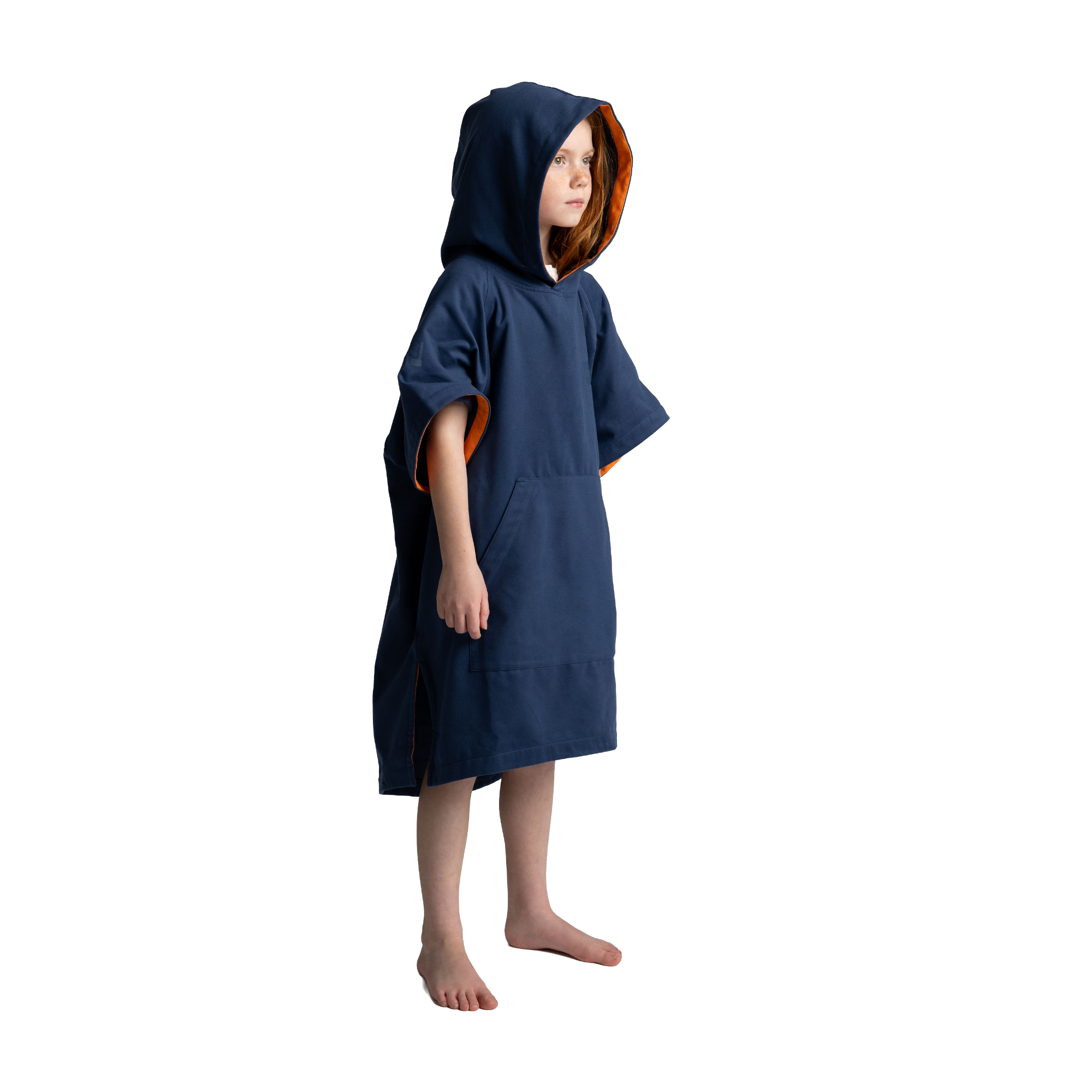 Kids' Hooded Quick Dry Microfibre Poncho Changing Robe - Admiral Blue
