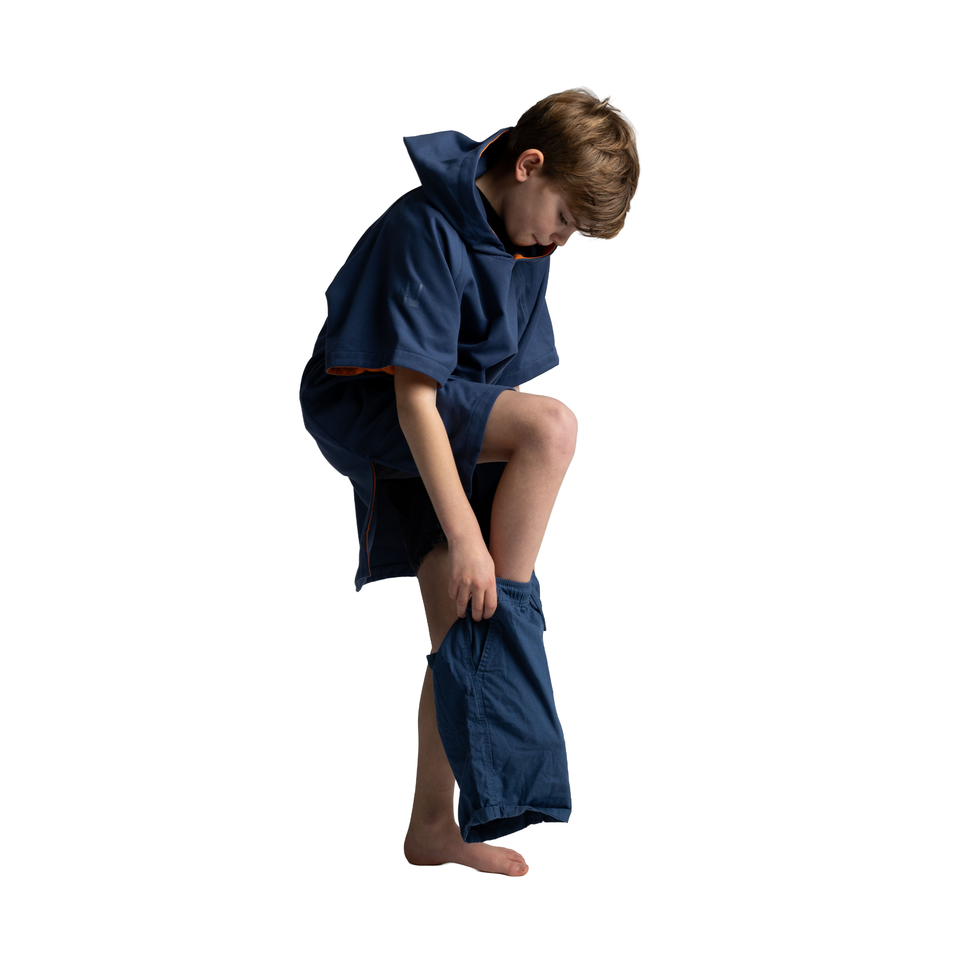 Kids' Hooded Quick Dry Microfibre Poncho Changing Robe - Admiral Blue