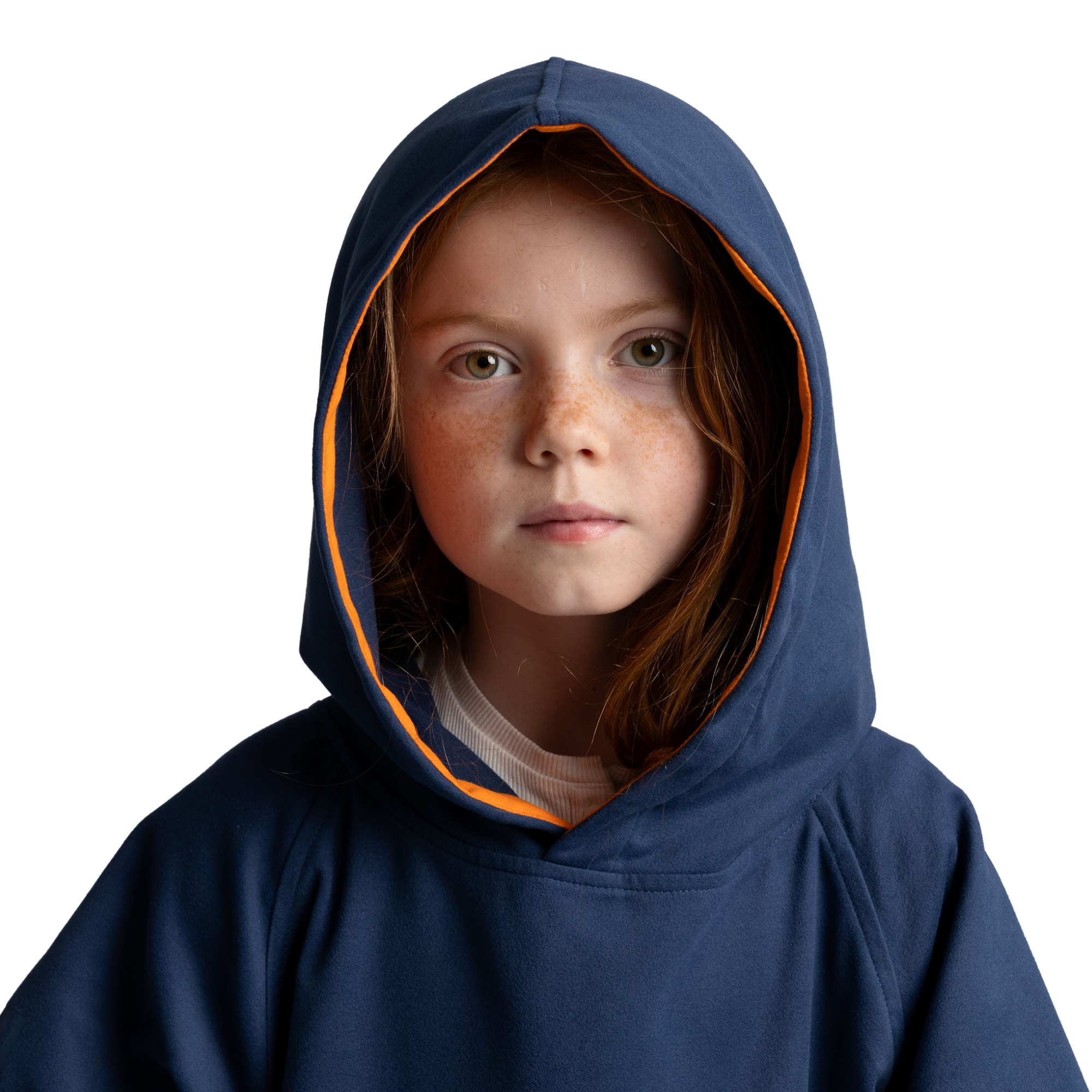 Kids' Hooded Quick Dry Microfibre Poncho Changing Robe - Admiral Blue