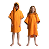 Kids' Hooded Quick Dry Microfibre Poncho Changing Robe - Bitter Orange