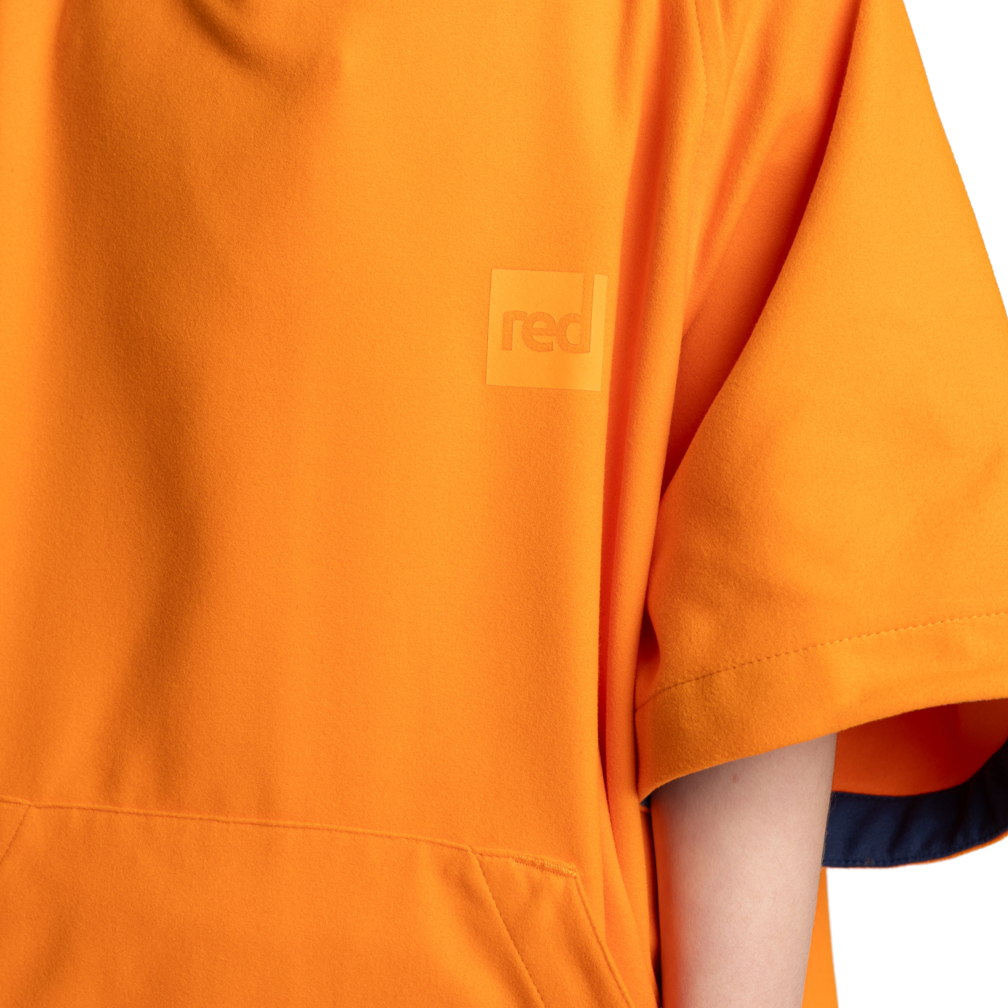 Kids' Hooded Quick Dry Microfibre Poncho Changing Robe - Bitter Orange