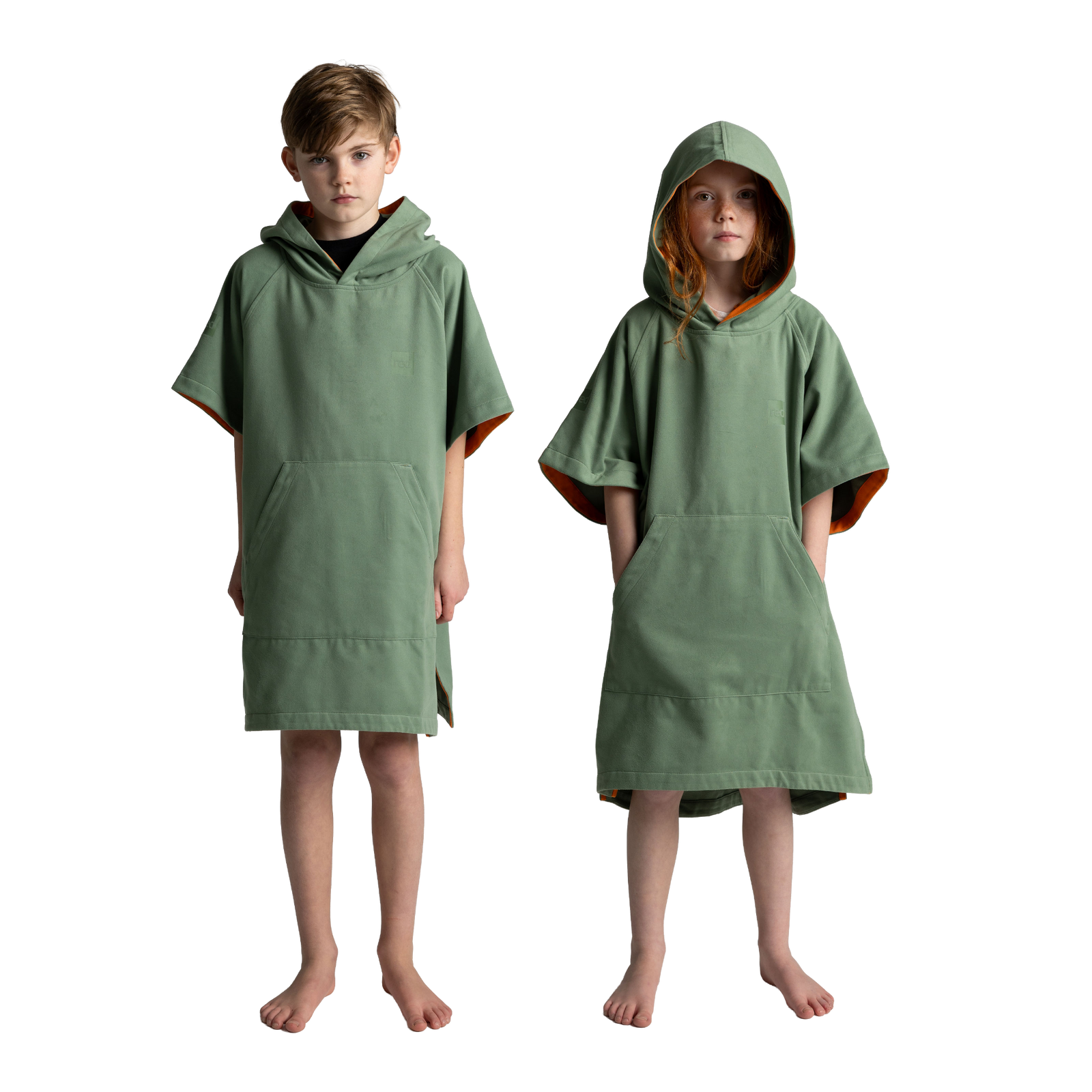 Kids' Hooded Quick Dry Microfibre Poncho Changing Robe - Sage Green