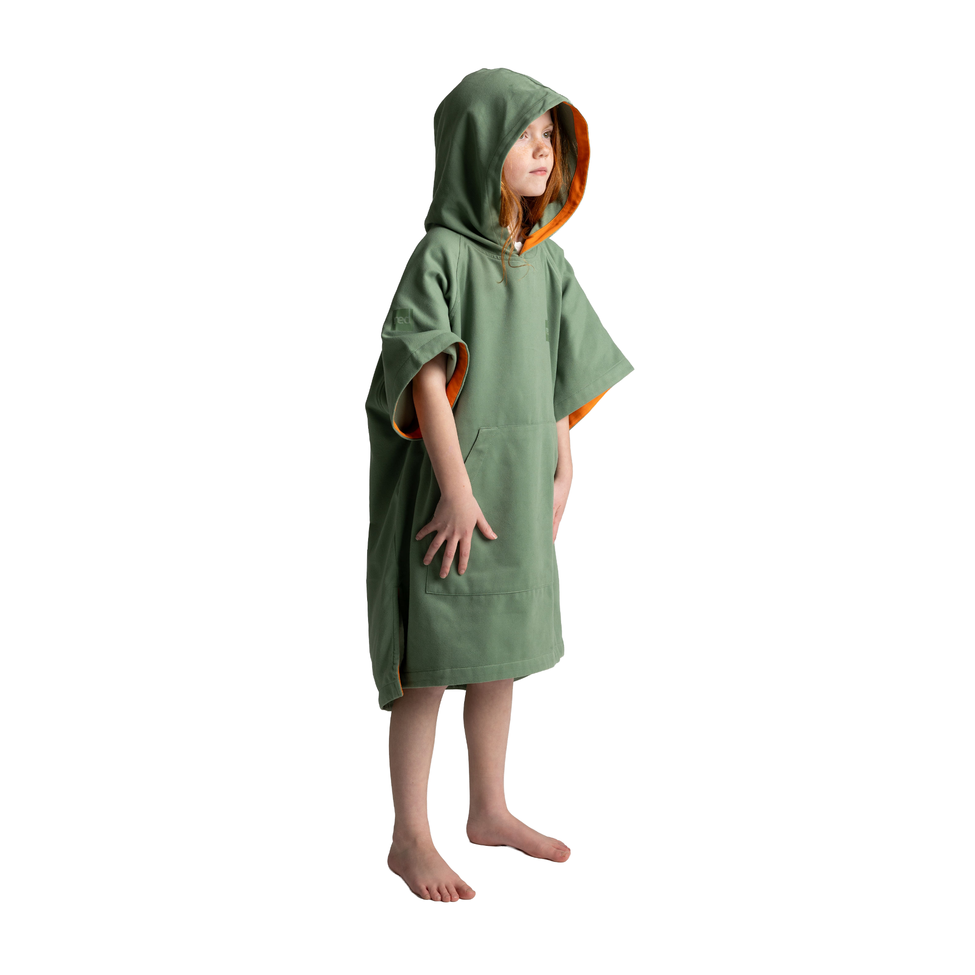 Kids' Hooded Quick Dry Microfibre Poncho Changing Robe - Sage Green