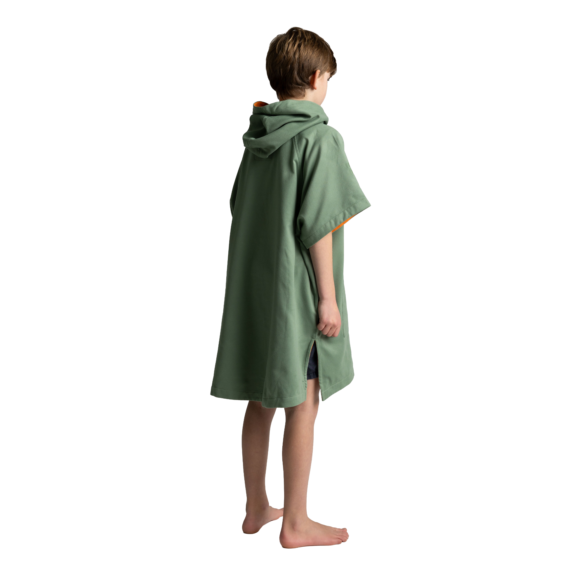 Kids' Hooded Quick Dry Microfibre Poncho Changing Robe - Sage Green