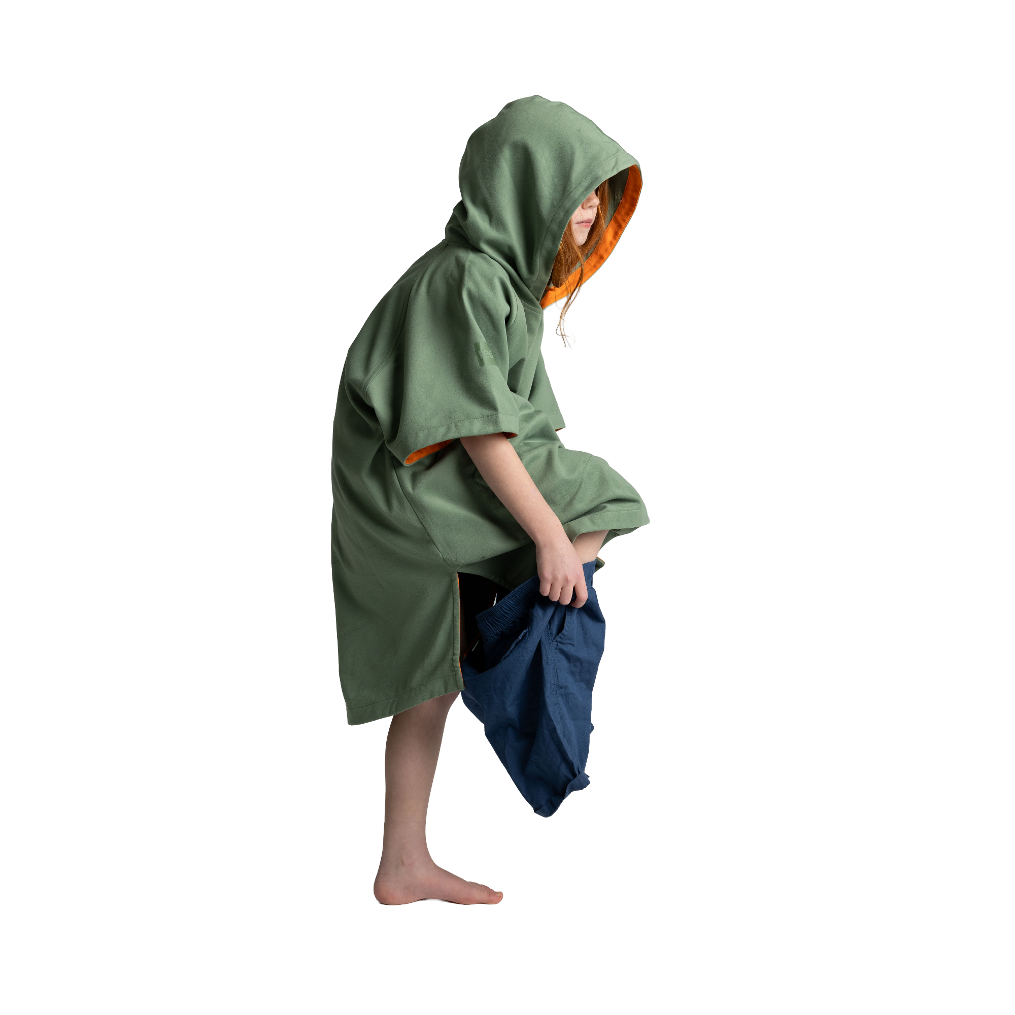Kids' Hooded Quick Dry Microfibre Poncho Changing Robe - Sage Green
