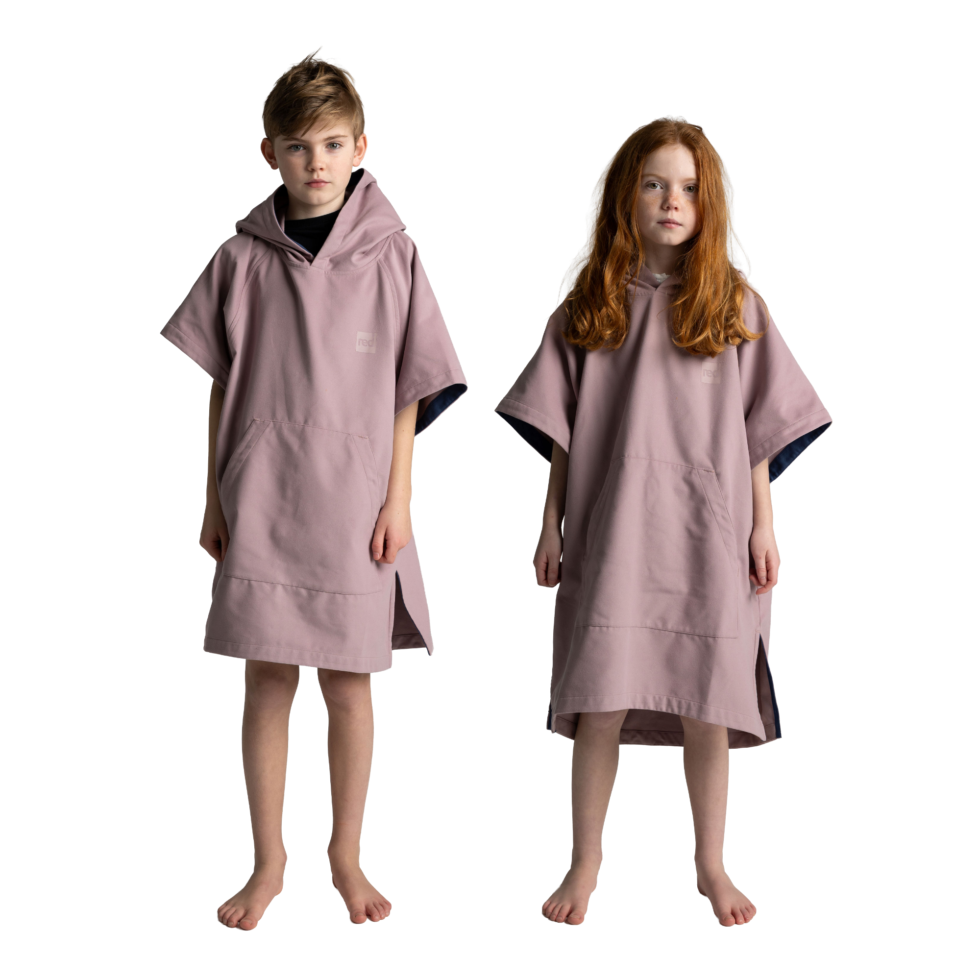 Kids' Hooded Quick Dry Microfibre Poncho Changing Robe - Salty Pink
