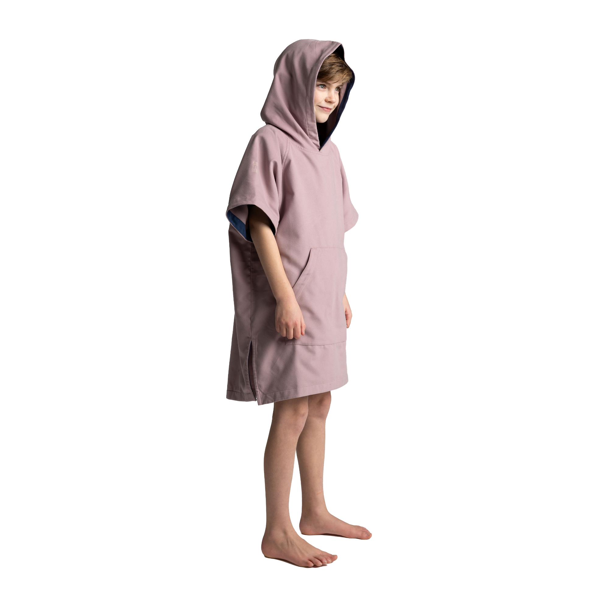 Kids' Hooded Quick Dry Microfibre Poncho Changing Robe - Salty Pink