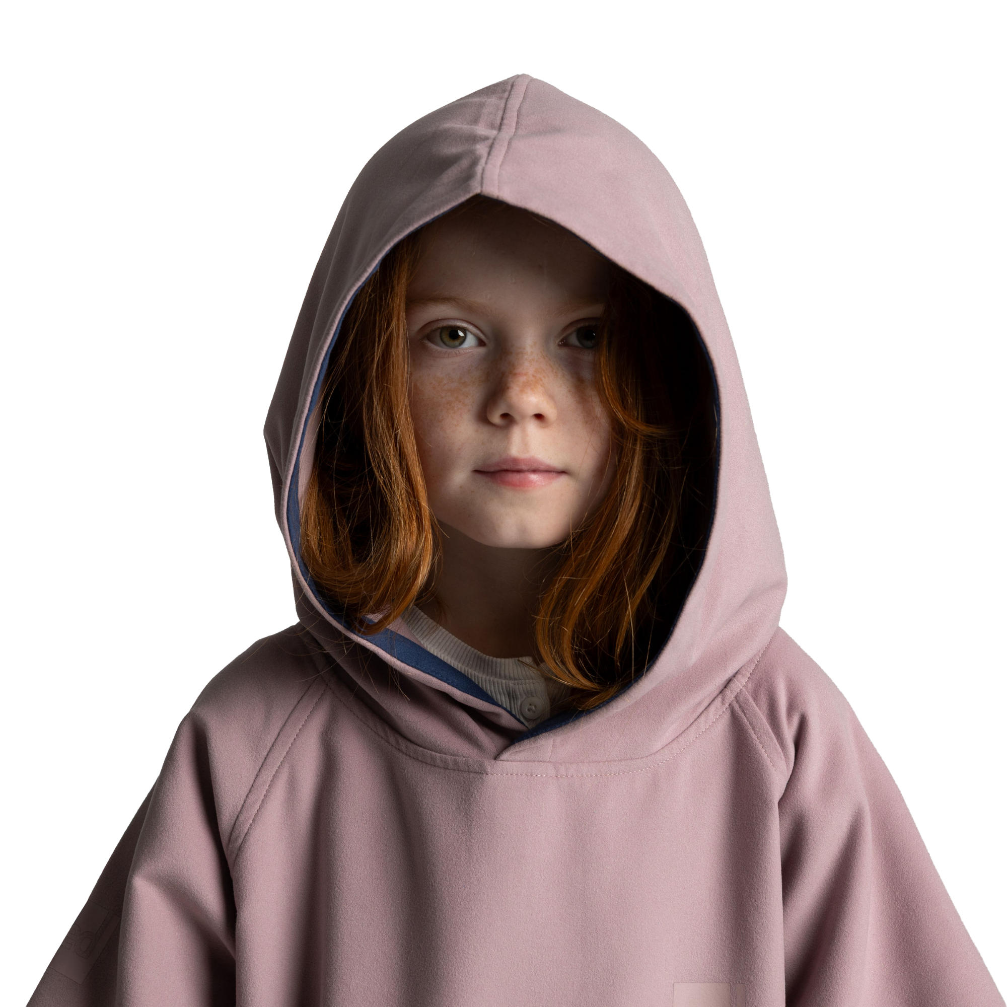 Kids' Hooded Quick Dry Microfibre Poncho Changing Robe - Salty Pink