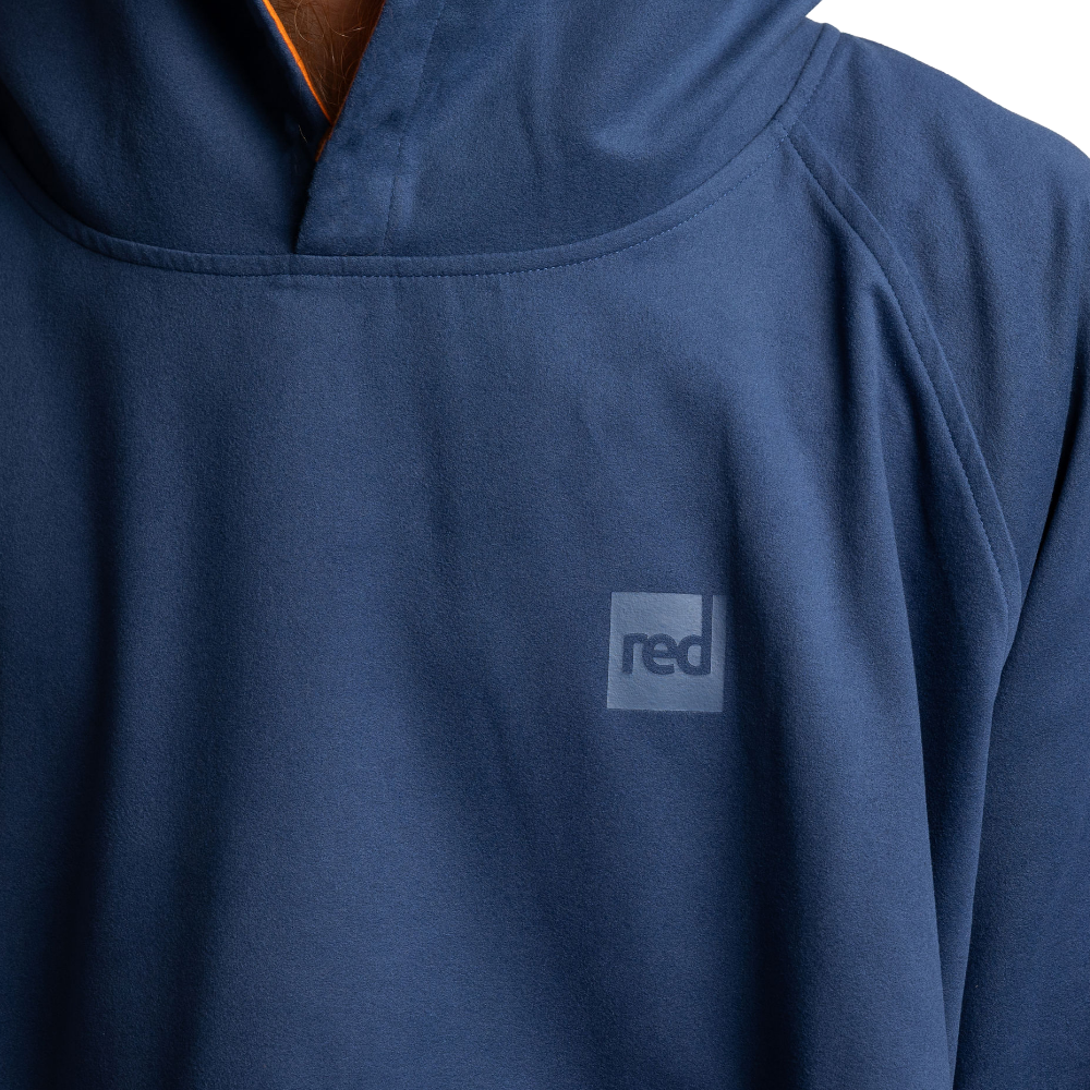 Men's Hooded Quick Dry Microfibre Poncho Changing Robe - Admiral Blue