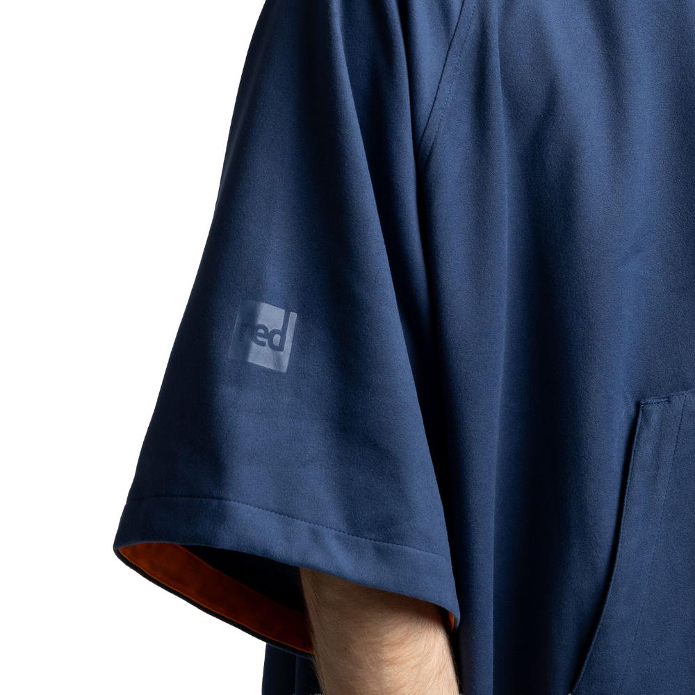 Men's Hooded Quick Dry Microfibre Poncho Changing Robe - Admiral Blue