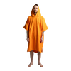 Men's Hooded Quick Dry Microfibre Poncho Changing Robe - Bitter Orange