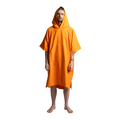 Men's Hooded Quick Dry Microfibre Poncho Changing Robe - Bitter Orange