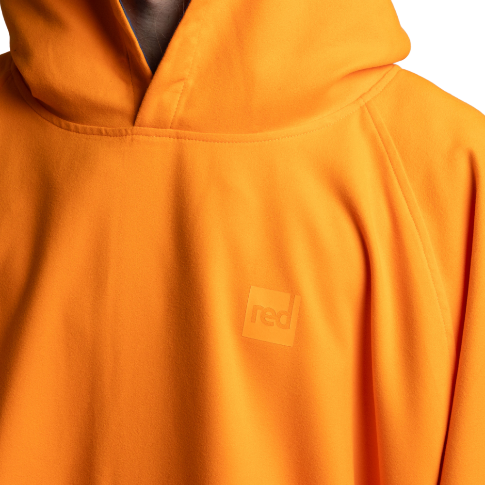 Men's Hooded Quick Dry Microfibre Poncho Changing Robe - Bitter Orange