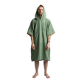 Men's Hooded Quick Dry Microfibre Poncho Changing Robe - Sage Green