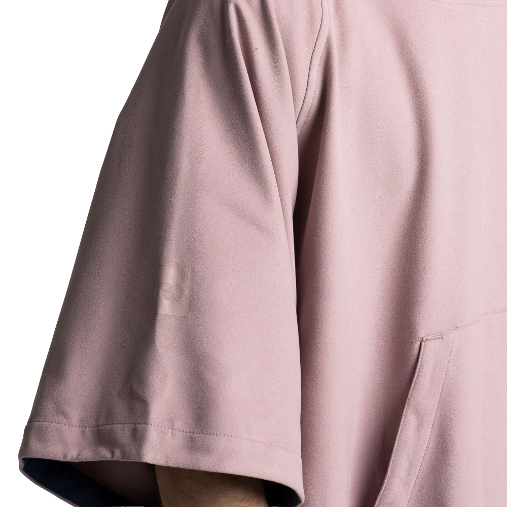 Men's Hooded Quick Dry Microfibre Poncho Changing Robe - Salty Pink