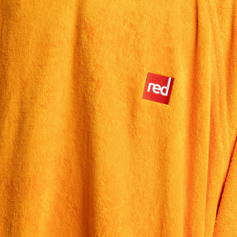 Men's Towelling Poncho Changing Robe - Bitter Orange
