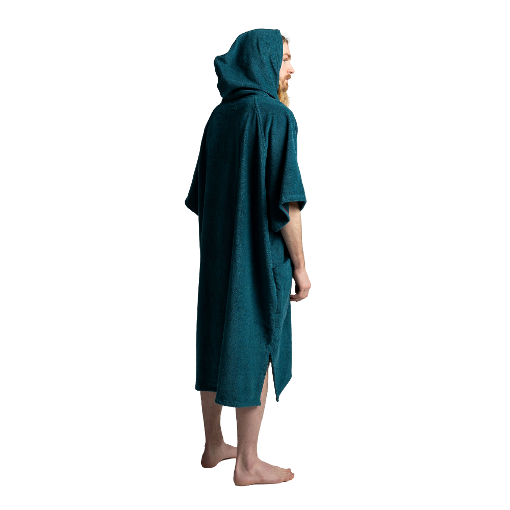 Men's Towelling Poncho Changing Robe - Deep Teal