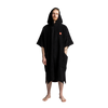 Men's Towelling Poncho Changing Robe - Stealth Black