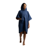 Women's Hooded Quick Dry Microfibre Poncho Changing Robe - Admiral Blue