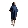 Women's Hooded Quick Dry Microfibre Poncho Changing Robe - Admiral Blue