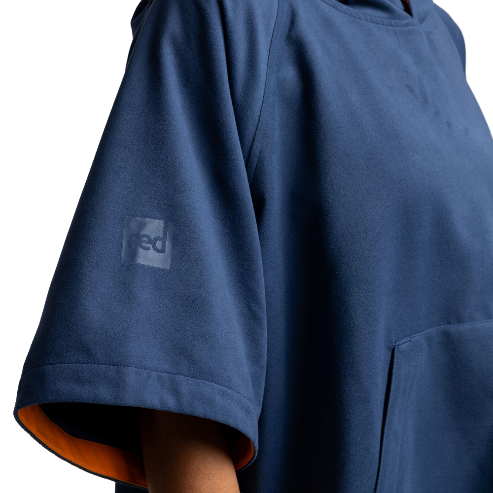 Women's Hooded Quick Dry Microfibre Poncho Changing Robe - Admiral Blue