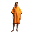 Women's Hooded Quick Dry Microfibre Poncho Changing Robe - Bitter Orange