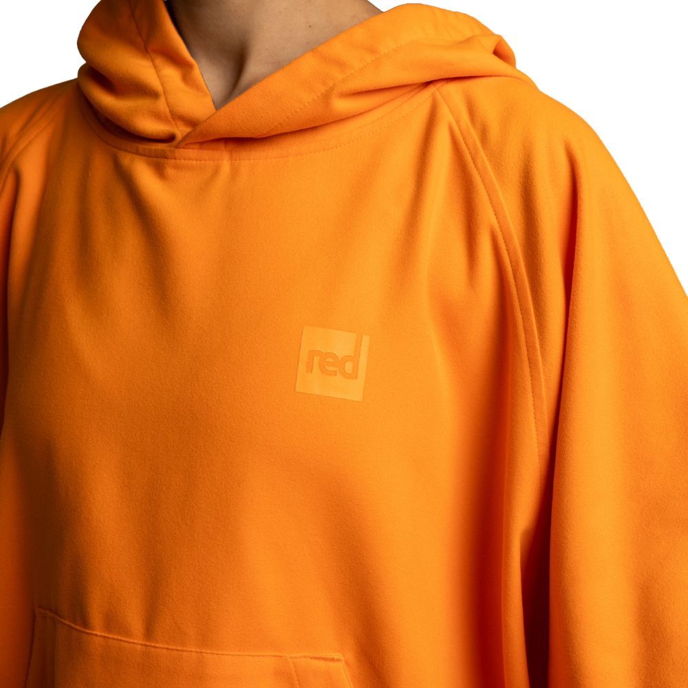 Women's Hooded Quick Dry Microfibre Poncho Changing Robe - Bitter Orange