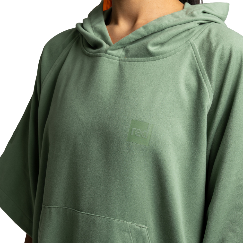 Women's Hooded Quick Dry Microfibre Poncho Changing Robe - Sage Green