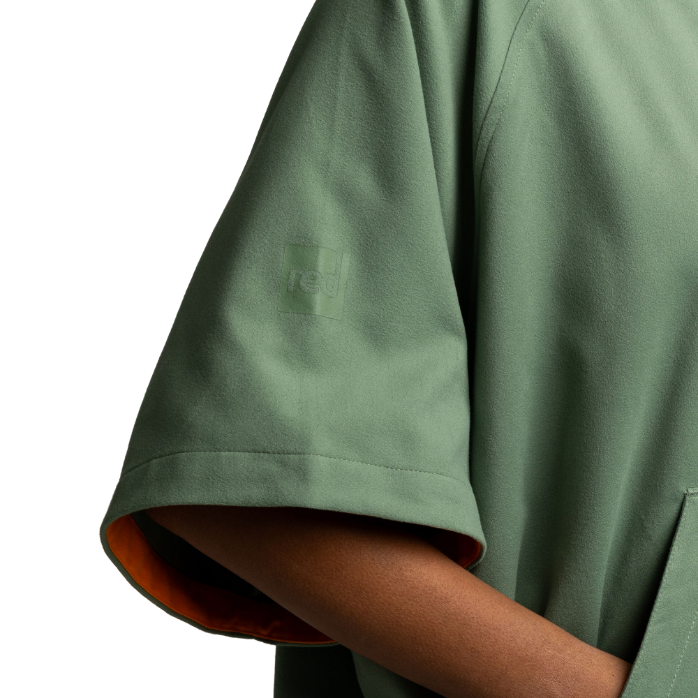 Women's Hooded Quick Dry Microfibre Poncho Changing Robe - Sage Green