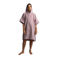 Women's Hooded Quick Dry Microfibre Poncho Changing Robe - Salty Pink