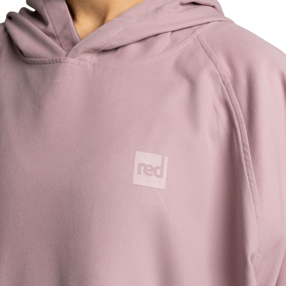 Women's Hooded Quick Dry Microfibre Poncho Changing Robe - Salty Pink