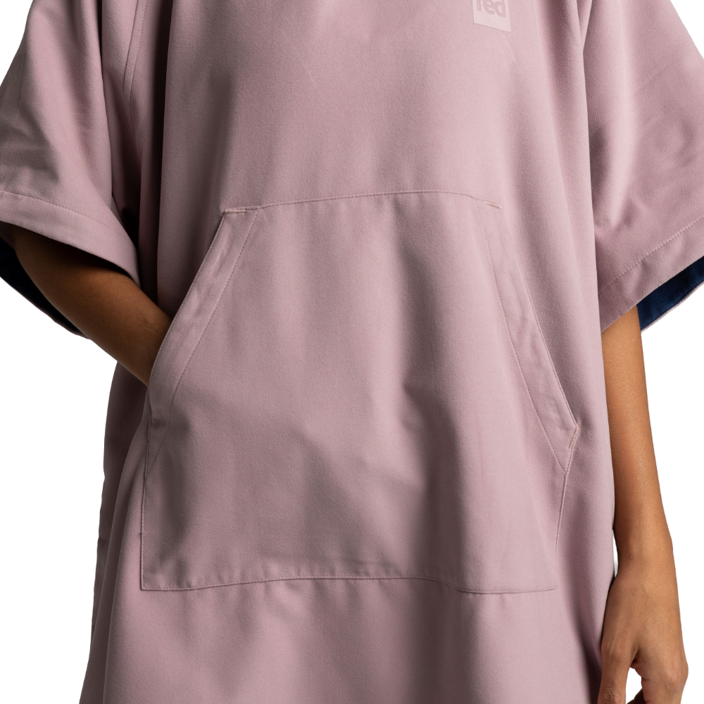 Women's Hooded Quick Dry Microfibre Poncho Changing Robe - Salty Pink