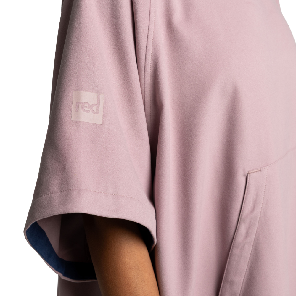 Women's Hooded Quick Dry Microfibre Poncho Changing Robe - Salty Pink