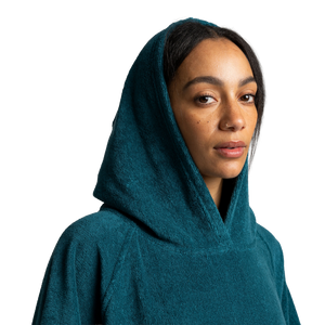 Women's Towelling Poncho Changing Robe - Deep Teal – Red Equipment - AUS