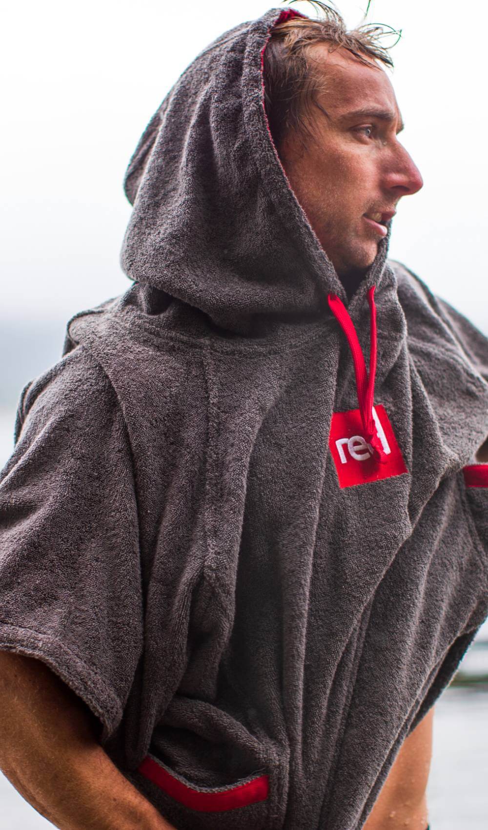 Men's Towelling Change Robe - Grey