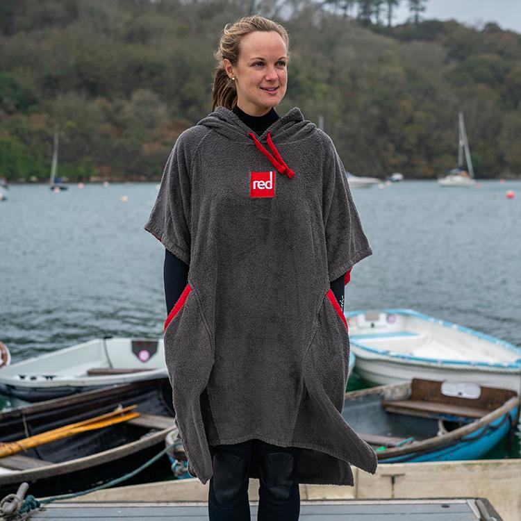 Women's Towelling Change Robe - Grey